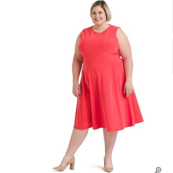 Lauren‎ Ralph Lauren Poppy Fit And Flare Dres sleeveless , 16W - Picture 15 of 16